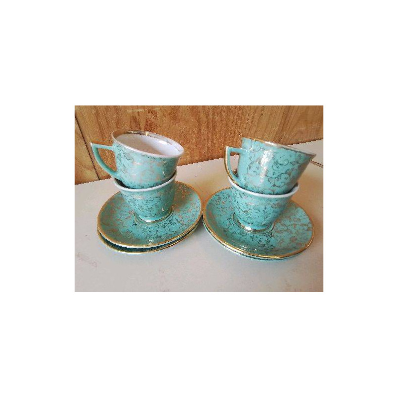 LOT DE 4 TASSES A CAFÉ 