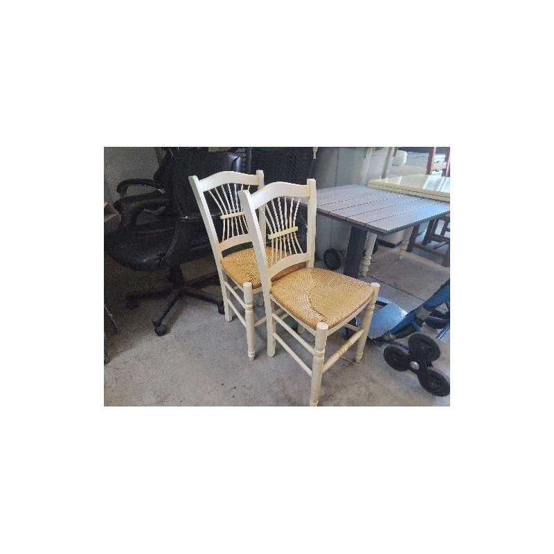 CHAISE DE CUISINE CREME CERUSÉE