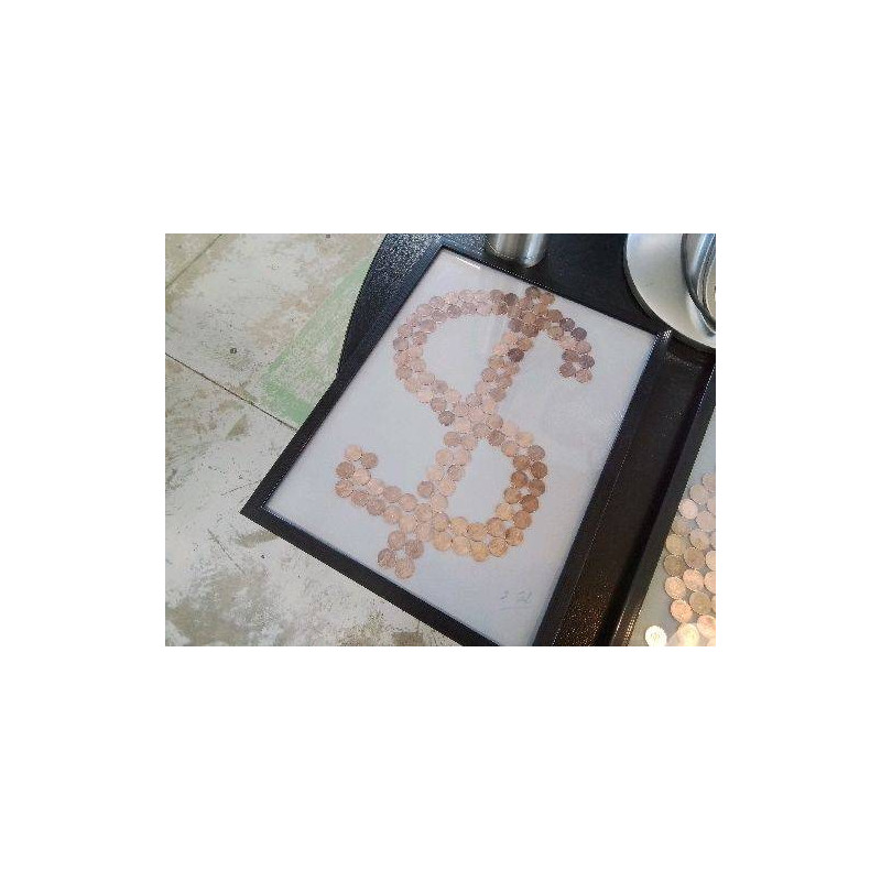 TABLEAU ART COIN DOLLAR