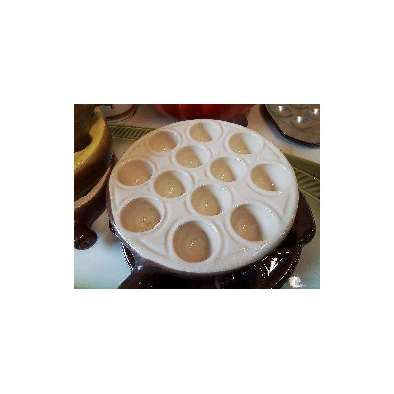 ASSIETTES A ESCARGOTS EN GRÈS 