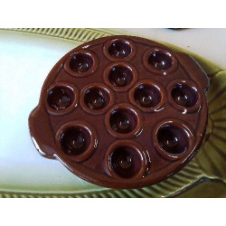 ASSIETTES A ESCARGOTS EN GRÈS 