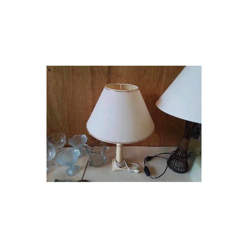 LAMPE PIED BEIGE