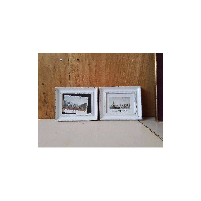 PAIRE PETIT CADRE BLANC 