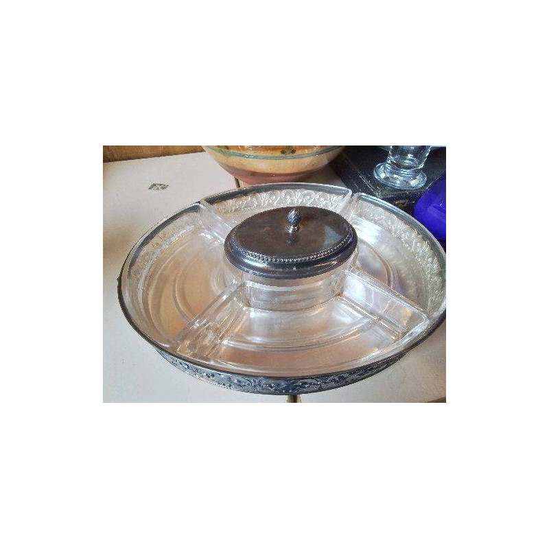 SERVICE APÉRITIF EN MÉTAL ARGENTÉ 