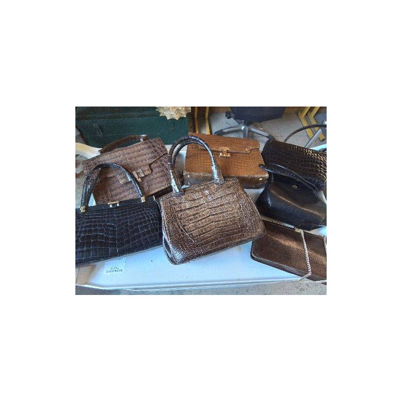 SAC A MAIN VINTAGE CUIR DE CROCODILE 