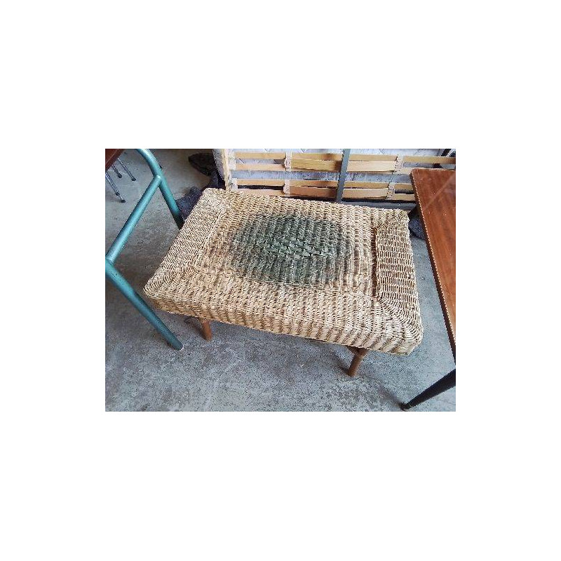 TABLE BASSE EN ROTIN 