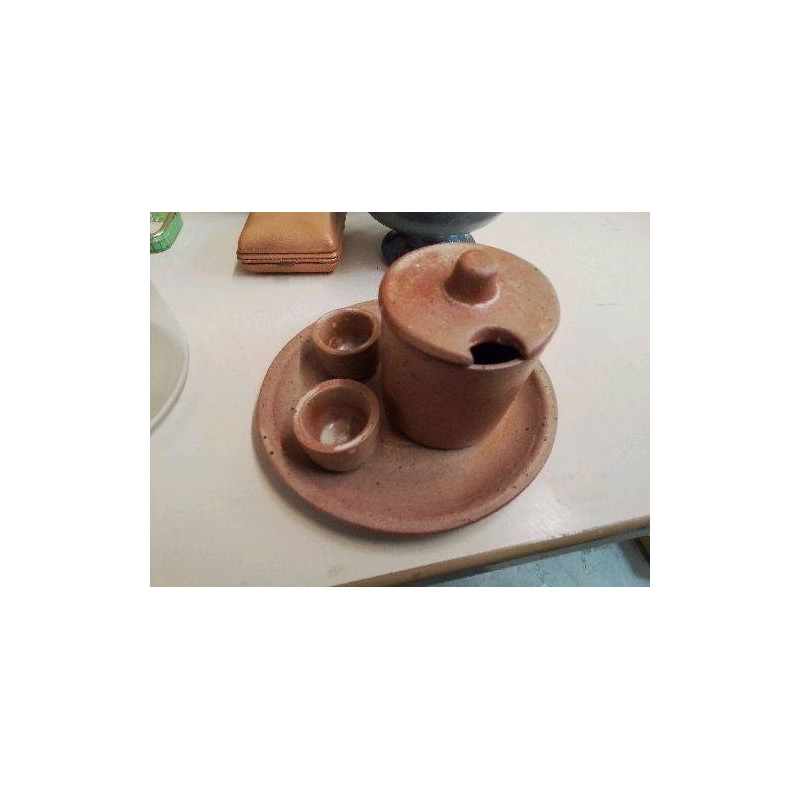 ENSEMBLE A CONDIMENTS EN GRES 