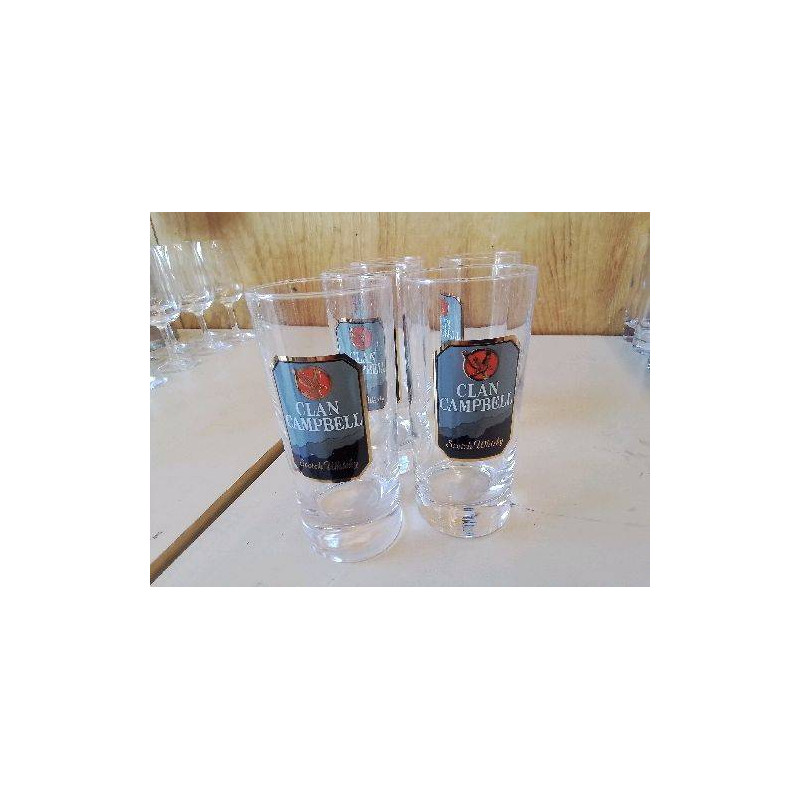 LOT DE 5 VERRES PUBLICITAIRE 