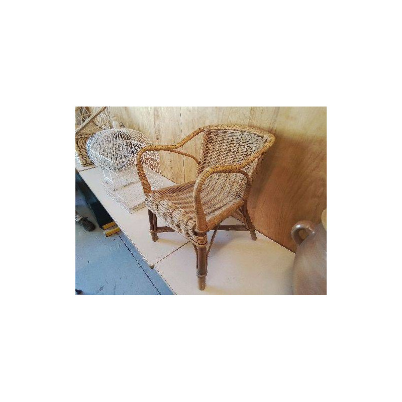 CHAISE ENFANT EN ROTIN 