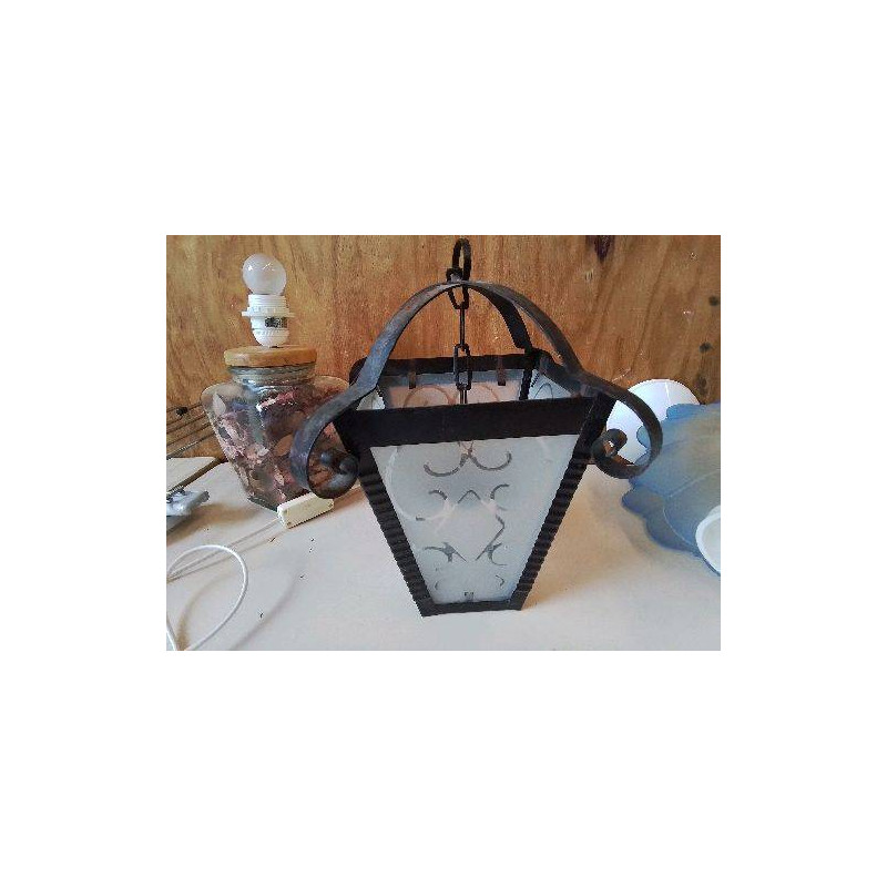 LANTERNE EN FER FORGÉ 