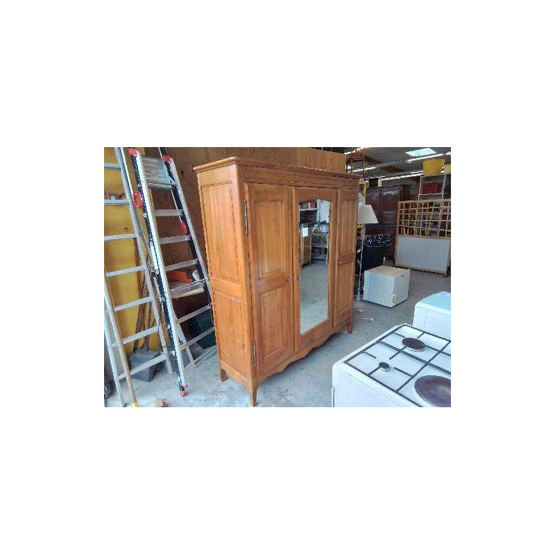 ARMOIRE RANGEMENT 3 PORTES AVEC MIROIR