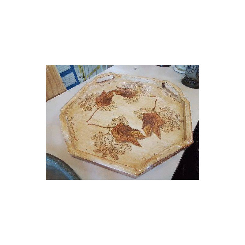 PLATEAU OCTOGONAL EN BOIS