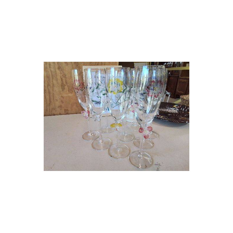 LOT DE 10 FLUTES A CHAMPAGNE 