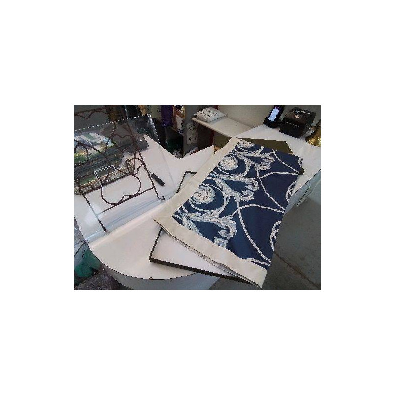 NAPE BLEU CHRISTOFLE MOTIF FLORAL 