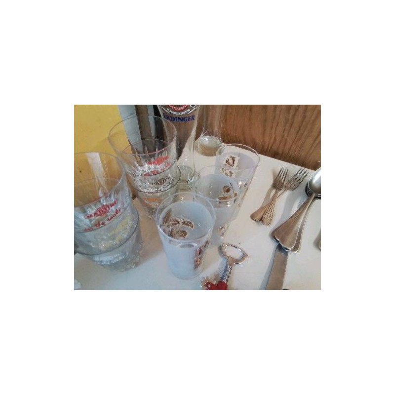 TRIO VERRE MOTIF FEUILLES 