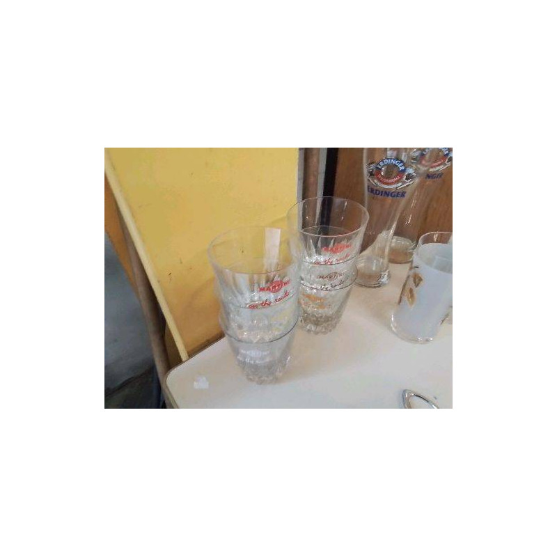 LOT DE 6 VERRES MARTINI 