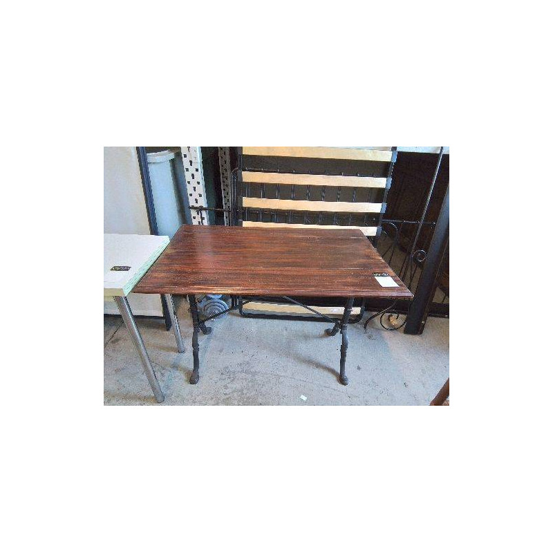 TABLE BISTRO EN BOIS PIED EN FONTE 