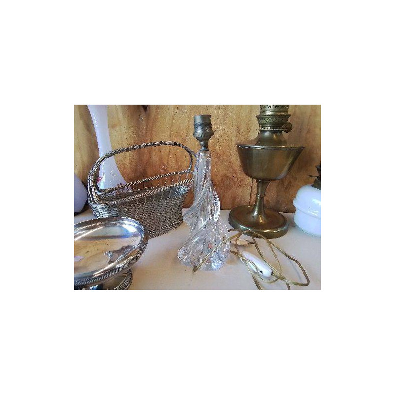 PIED DE LAMPE EN CRISTAL 
