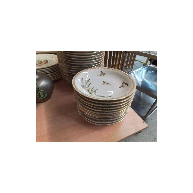 LOT 12 ASSIETTES EN PORCELAINE 