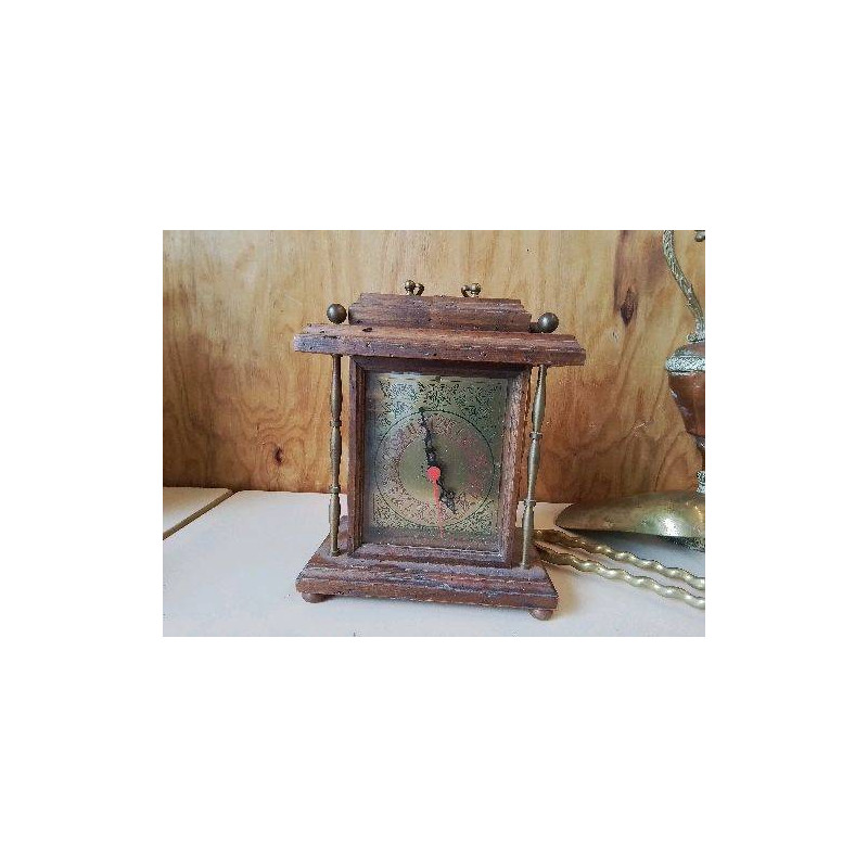 PETITE PENDULE BOIS ET LAITON 