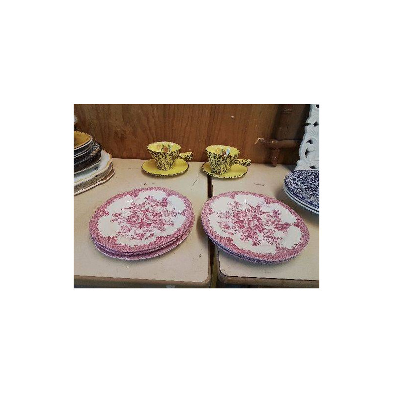 LOT DE 6 ASSIETTES PLATES ANGALAISS 