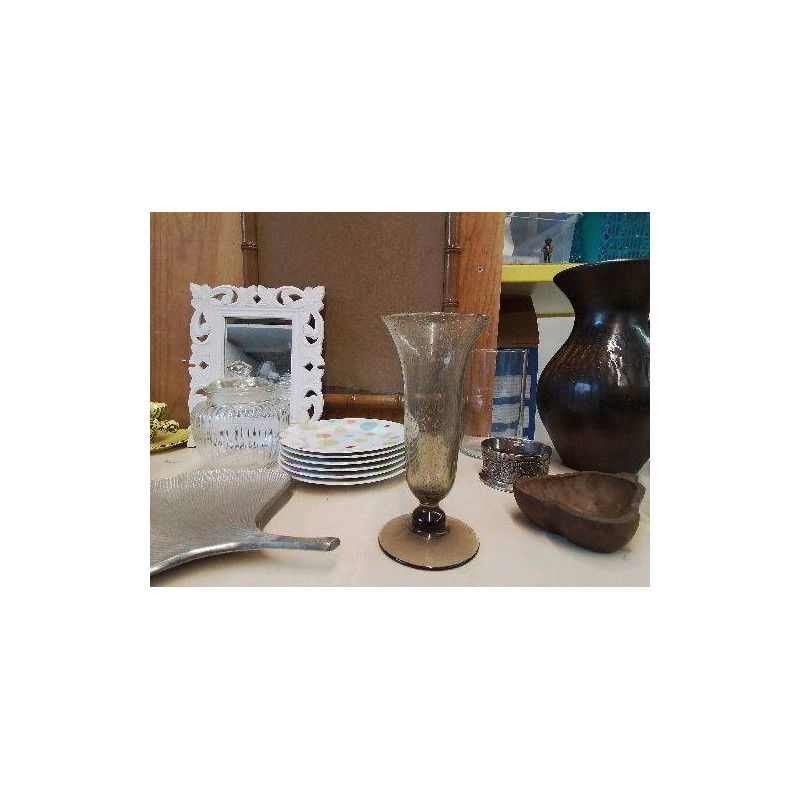 VASE GRIS BULLE SOUFFLER RIOM 