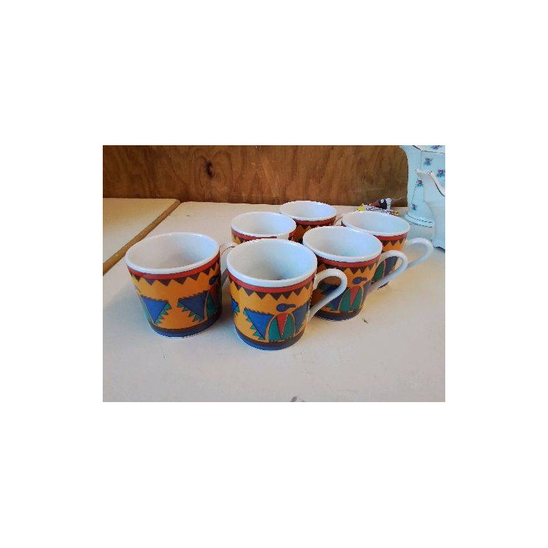 LOT DE 6 TASSES A CAFE 