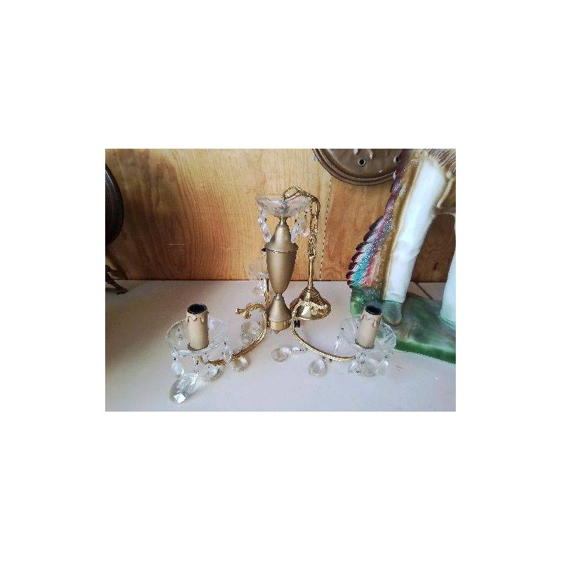 LUSTRE  À PAMPILLE 3 BRANCHES