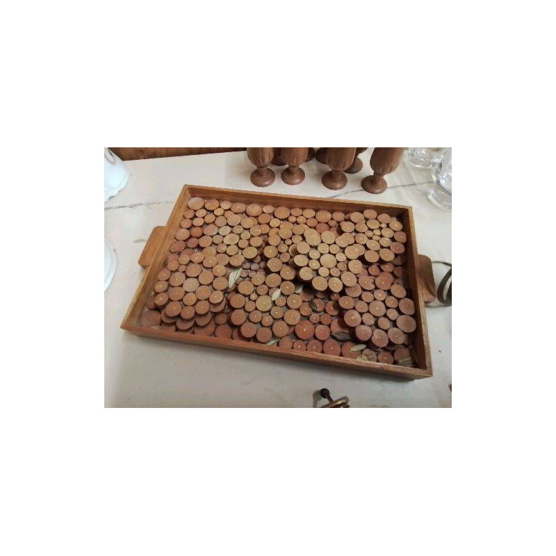 DESSOUS DE VERRE EN BOIS AVEC PLATEAU 