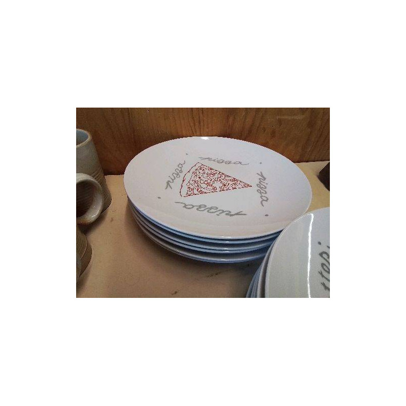 LOT DE 6 ASSIETTES À PIZZA