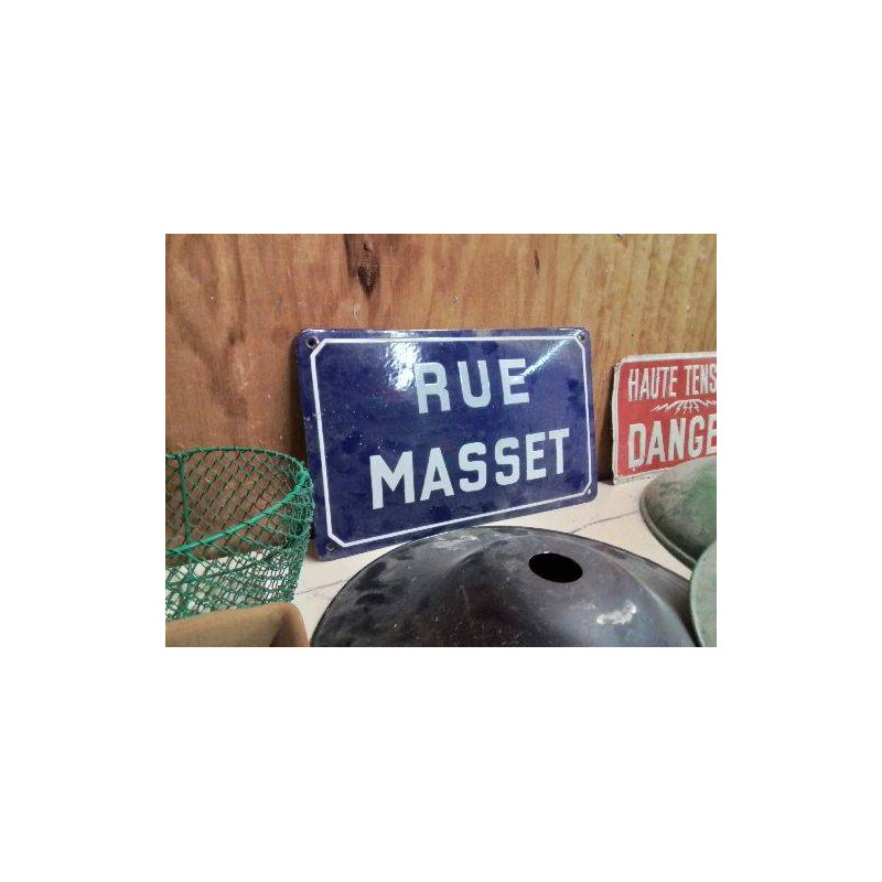 PLAQUE ÉMAILLÉE RUE MASSET