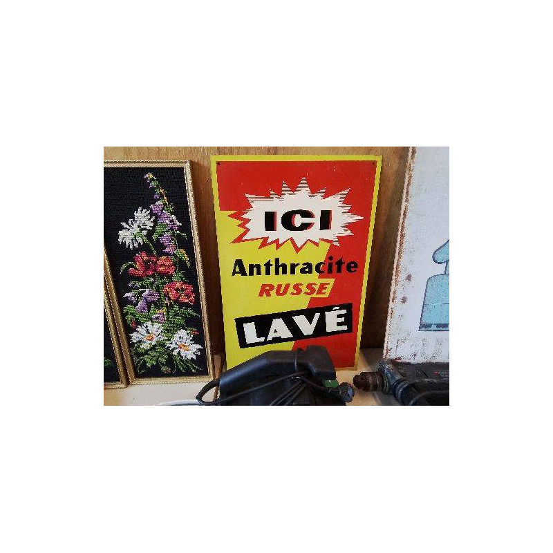 PLAQUE PUBLICITAIRE ANTHRACITE