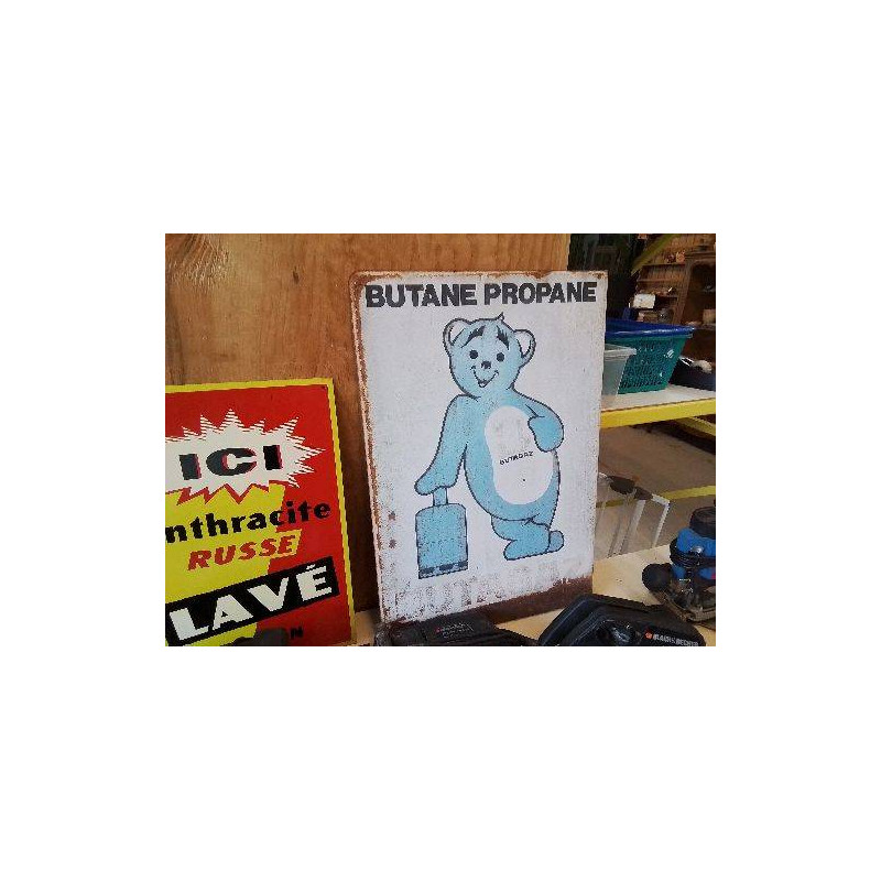 PLAQUE PUBLICITAIRE BUTANE PROPANE