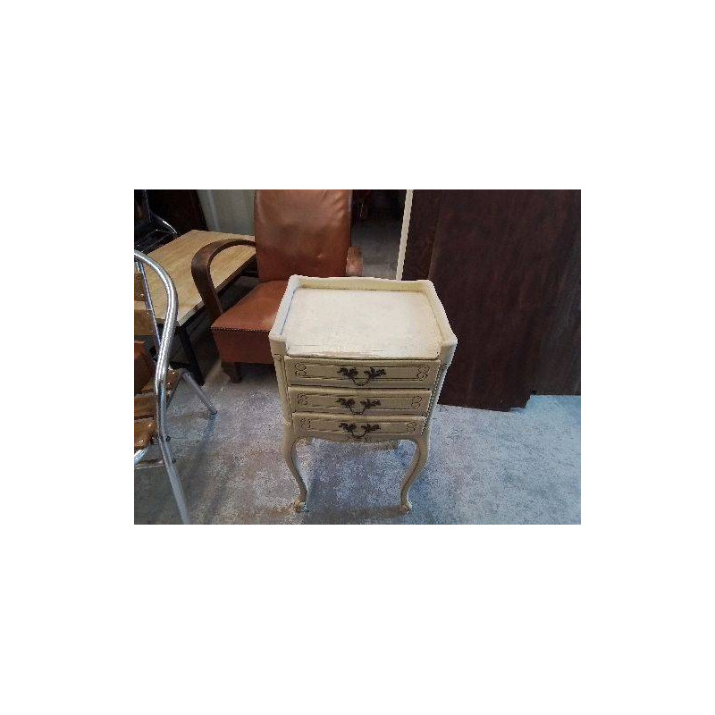 CHEVET BLANC EFFET CRAQUELÉ 