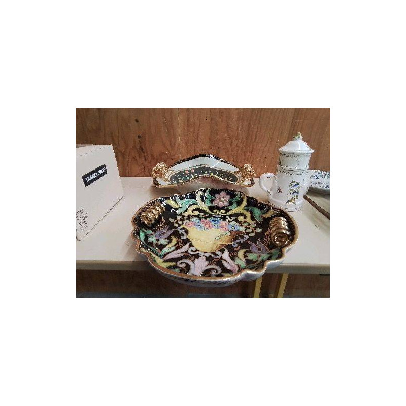 PLAT MOTIF FLORAL BECQUET