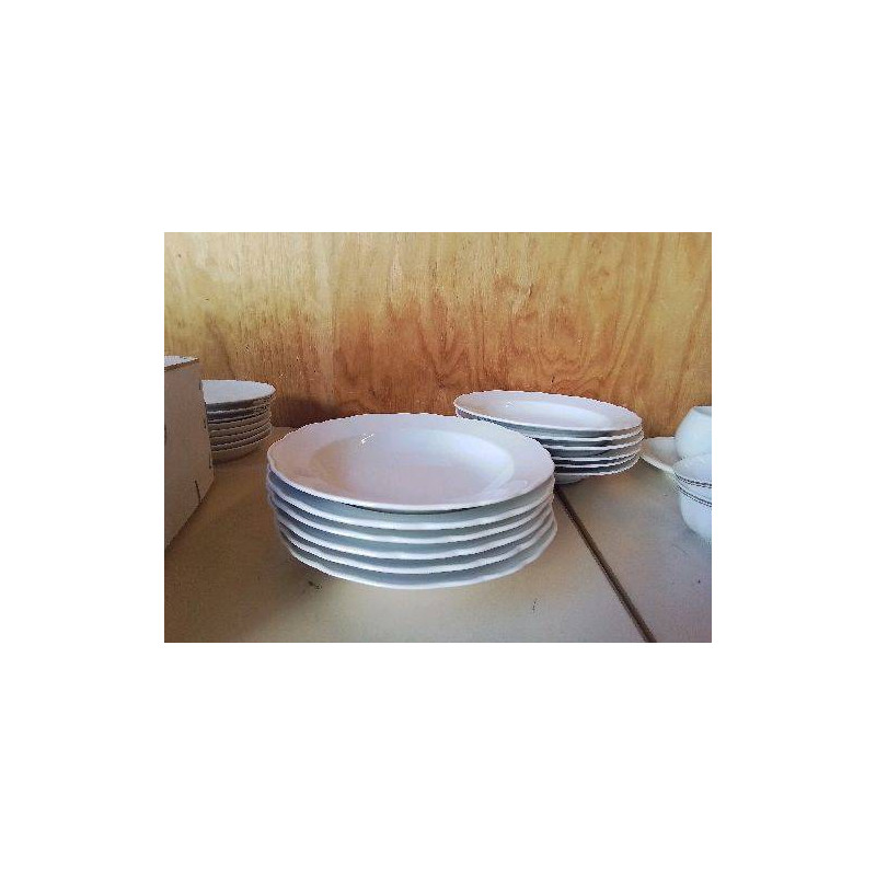LOT DE 6 ASSIETTES CREUSES BLANCHE 