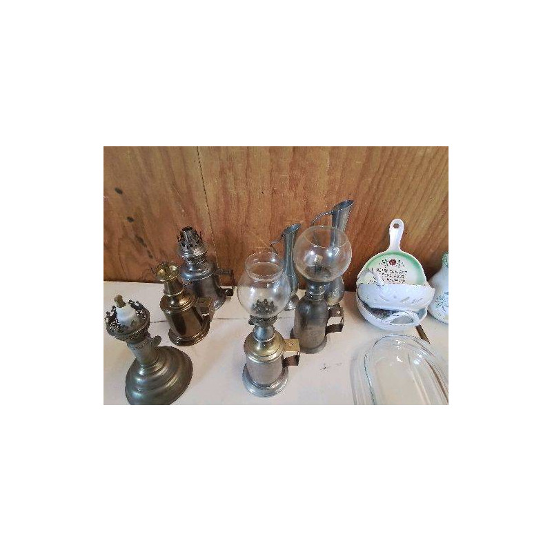 LAMPE À HUILE OU PIGEON AVEC VERRE 