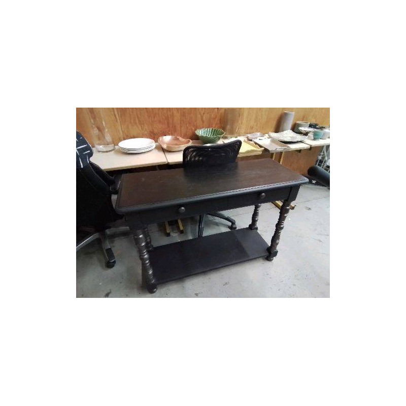 CONSOLE NOIRE DEUX TIROIRS 