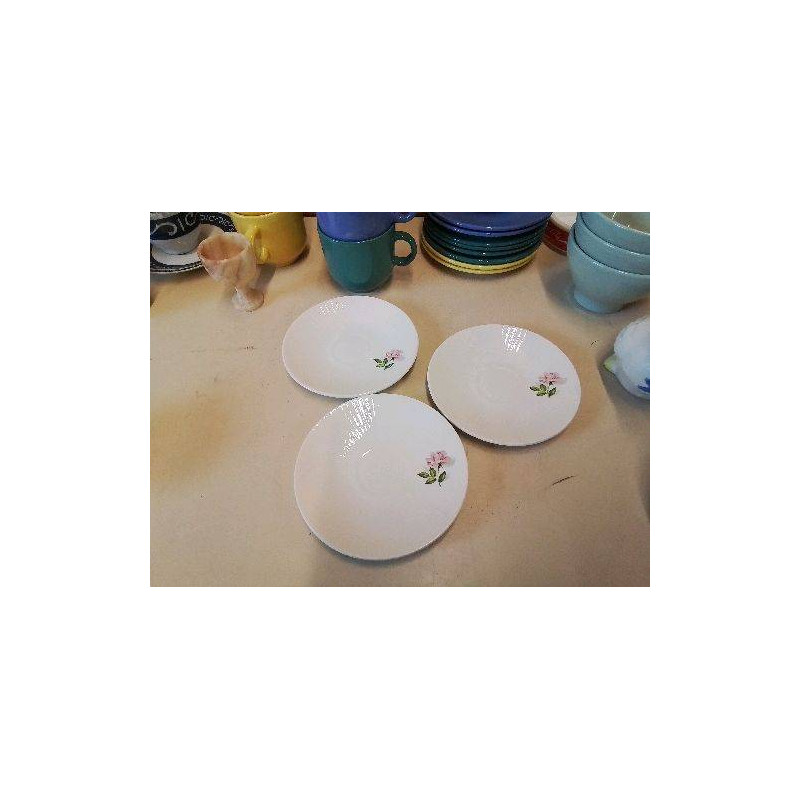 TRIO SOUCOUPE MOTIF FLORAL 