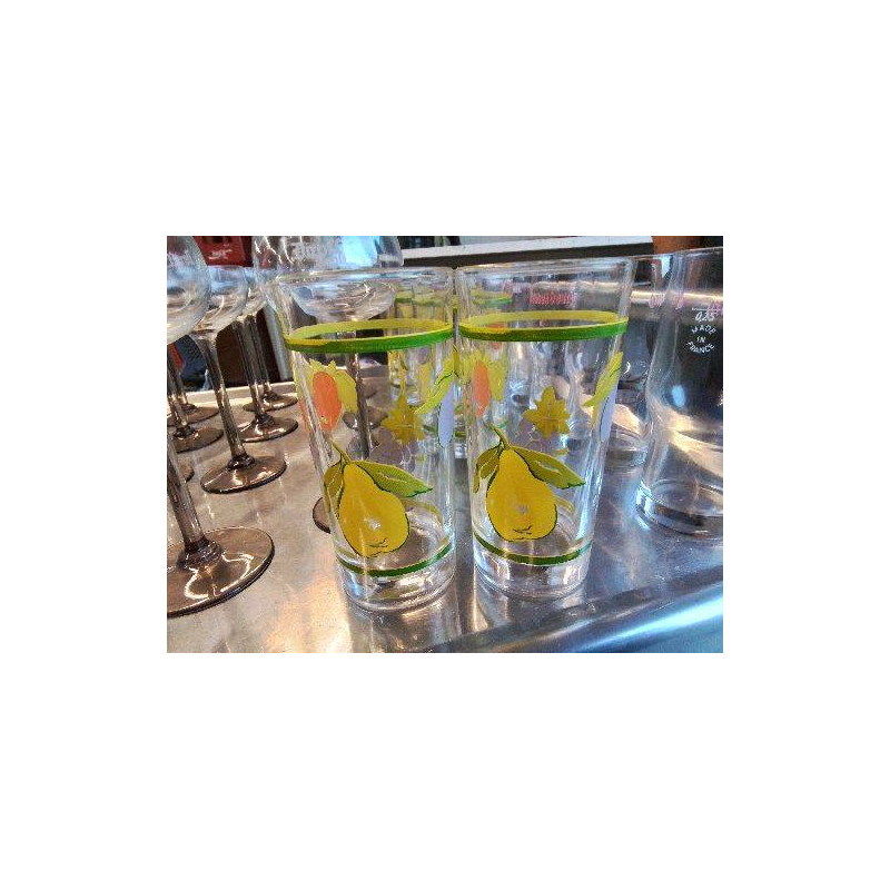 LOT DE 6 VERRES A JUS