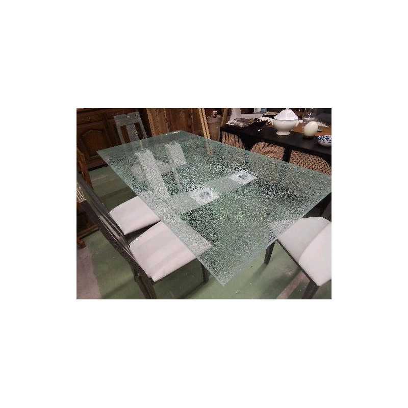 TABLE PLATEAU DE VERRE