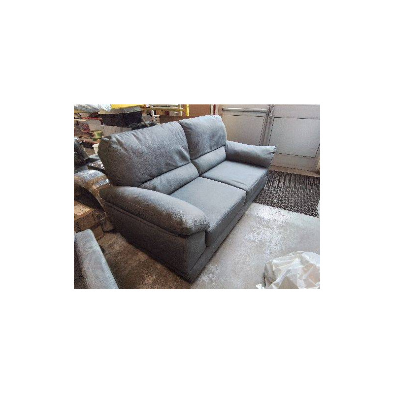 CANAPÉ DEUX PLACES CRUIR GRIS 