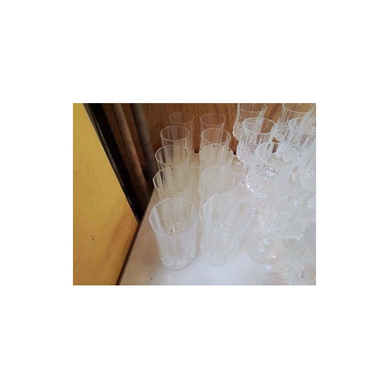 LOT DE 5 VERRE EN CRISTAL 