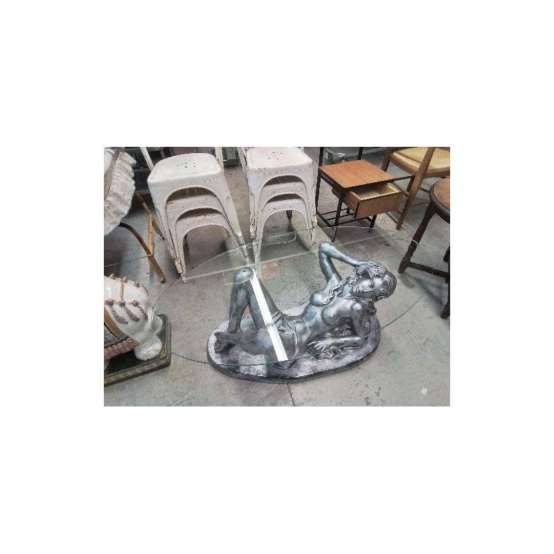 TABLE BASSE MME ALLONGÉ ARGENTÉ 