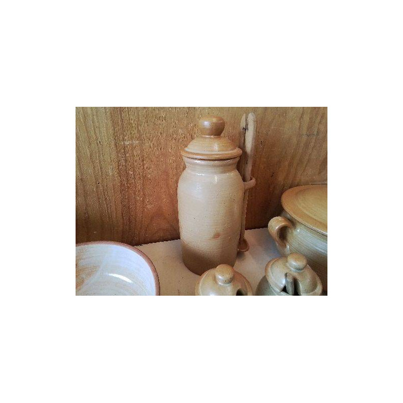 POT A CONDIMENT EN GRES VILLAGE