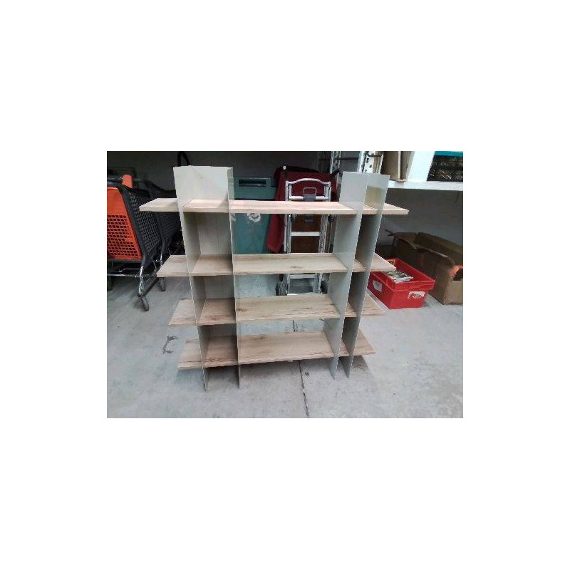 ETAGERE STRUCTURE METAL ET PLANCHE DECOR CHENE REF 
