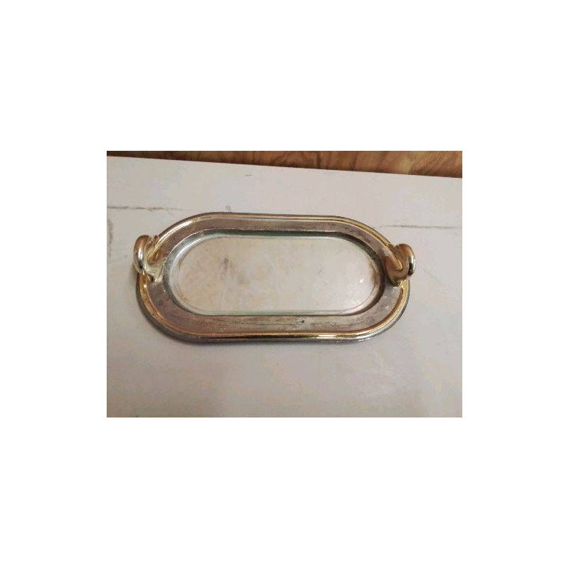 PLAT À FOIE GRAS EN MÉTAL ARGENTÉ 