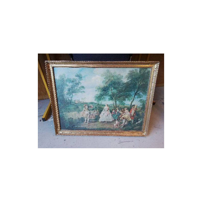 SCÈNE GALANTE IMPRIMER ENCADRÉ 