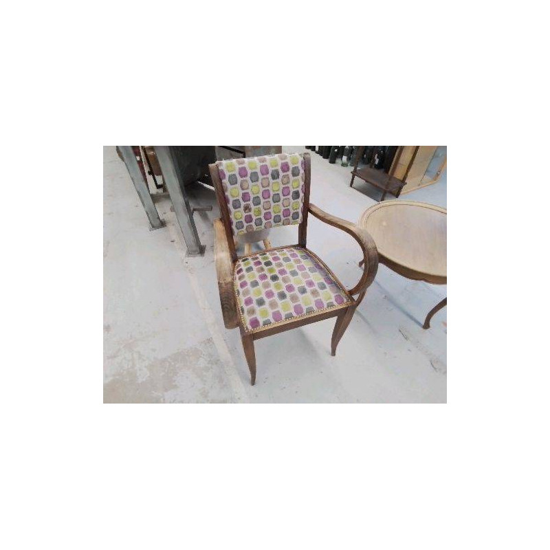 FAUTEUIL BRIDGE RETAPISSÉ