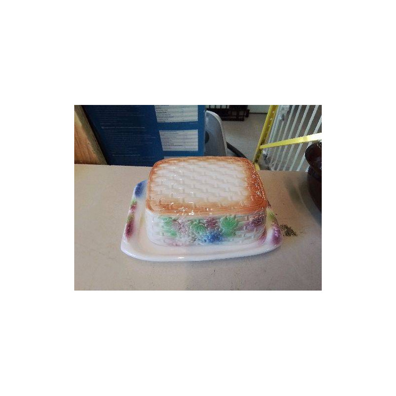 BEURRIER MOTIF FLORAL 